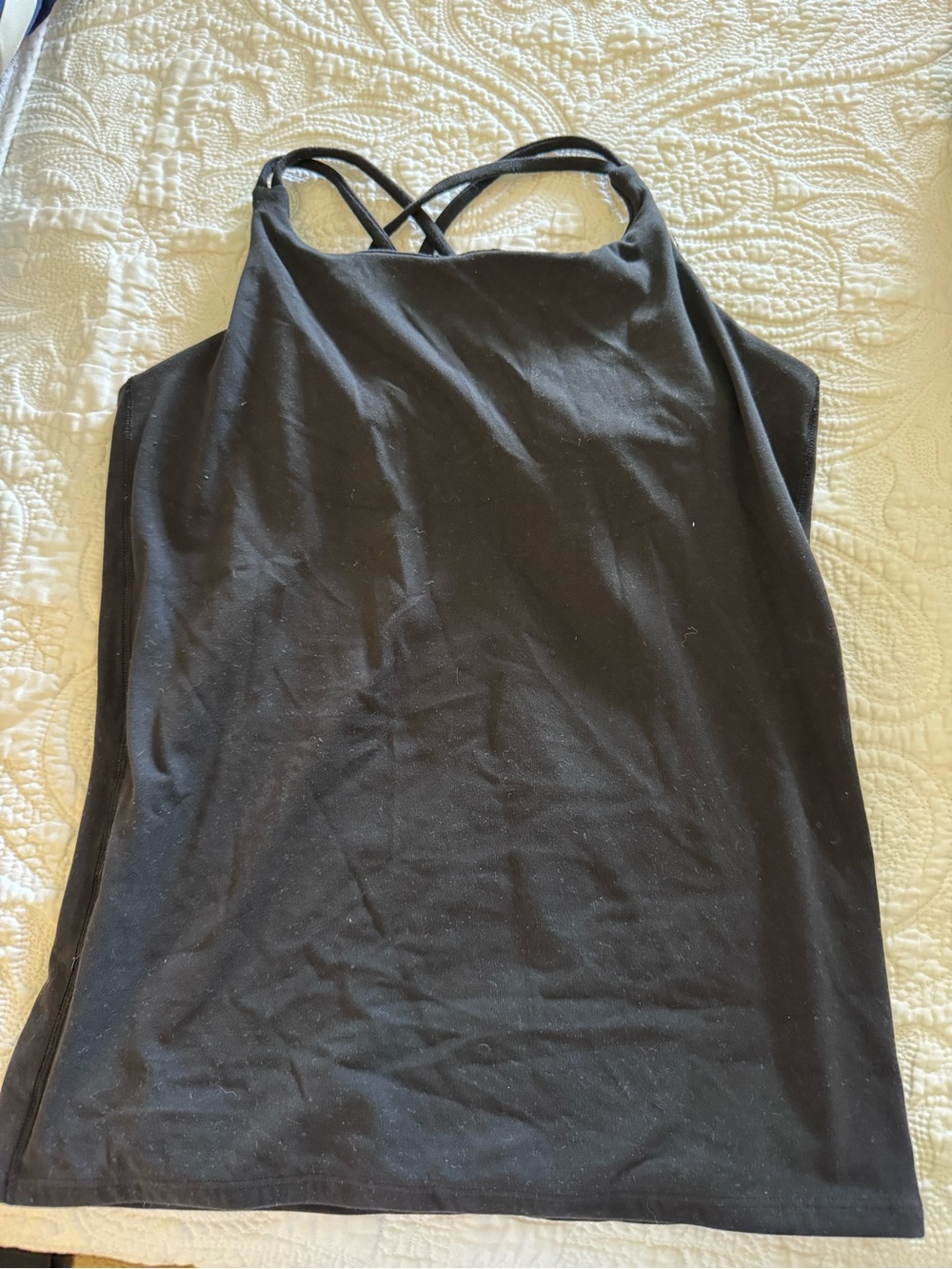 Athleta Girl Black Athletic Tank Top with Supportive Band